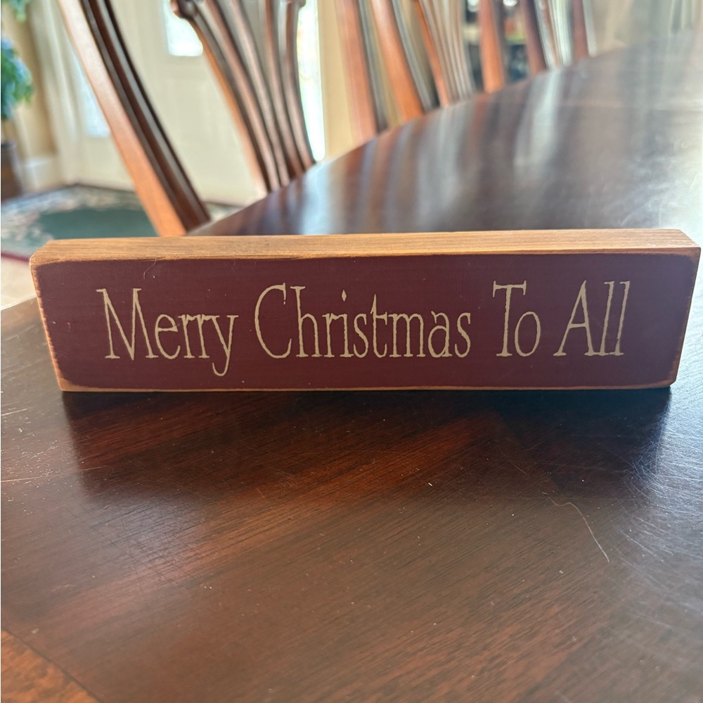 Cousins Farm Hand Crafted Festive Merry Christmas Wooden Sign